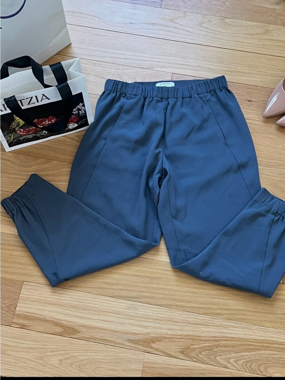 Aritzia Navy Blue Elastic Waist Jogger Pants